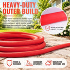 YAMATIC 50FT Flexible Garden Hose 5/8", Brass Swivel Handle Burst 600 PSI - Image 2