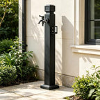 Floor-Mounted Water Feature Column Stainless Steel Hose Stand with Spigot, Vertical Garden Tap for Patio Yard Lawn Irrigation Washing, Yard Hydrant(Style 1,Height: 80cm/31.5in) by Gaommini