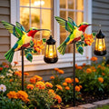 2 Pack Hummingbird Solar Garden lights Outdoor Waterproof, Gifts for Women Mom Grandma Daughter, Stake lights with Solar Lantern, Hanging Solar Lights, Solar Path Light Yard Outside Patio Garden Decor by YJFWAL