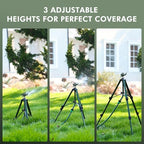 RESTMO 2 Pack Adjustable Full Metal Tripod Sprinklers for Yard Large Area - Image 3