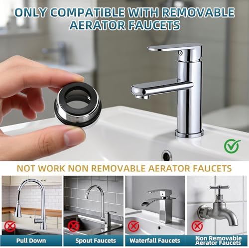 200FT Sink Hose Attachment for Kitchen, Bathroom Faucet 7 Adapters - Image 3