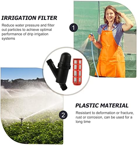 Happyyami Irrigation Filter Plastic Strainer Gardening Drip Tool Gardening Tools Irrigation Sprayer Filter Garden Hose Pressure Regulator Drip Irrigation Gardening Supplies Mesh Water Filter - Image 3