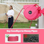 Retractable Garden Hose Reel 5/8 in x100 ft， Wall Mounted Hose Reel - Image 3