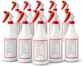 Jantle 32 oz Spray Bottles (12 Pack) Heavy Duty Refillable Trigger Sprayer, Adjustable Nozzle Mist/Stream, Measurement Markings, Multipurpose Cleaning & Plants by Jantle