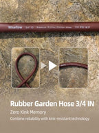 Wiseflow Garden Hose 150FT x 3/4", Heavy Duty Rubber Hose, Water Hose with Five Layered Braiding, Male Female Fittings, 1200PSI Burst, 300PSI Working for Yard, Car Wash, Pets (Brown) - Image 5
