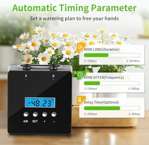 Plant Watering Devices, 20 Potted Indoor Houseplants Support, Plant Watering Devices, Auto Drip Irrigation Kit Programmable Water Timer - Image 3