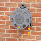 Hozelock - Wall-Mounted 30m Hose Reel with 15m Hose : Easy-to-Install Wall-Mounted Hose Reel with Handle, Complete with Hose Guide, Nozzle, Fittings and Accessories [2422R0000] - Image 5