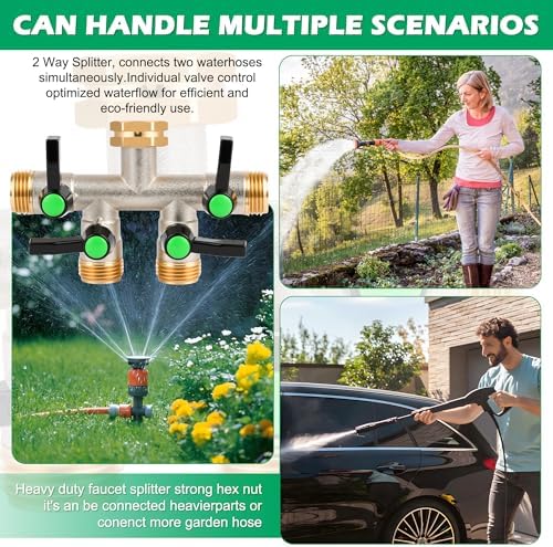 Love Is War 4 Way Hose Splitter Garden Outdoor Water Spigot Splitter - Image 3