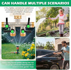 Love Is War 4 Way Hose Splitter Garden Outdoor Water Spigot Splitter - Image 3