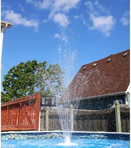Aqua Select Floating Outdoor Pool Fountain | White | Adjustable Height - Image 4