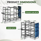 keomaisyto 3-Sided Garden Tool Organizer with Wheels, Garage Storage Rack - Image 5