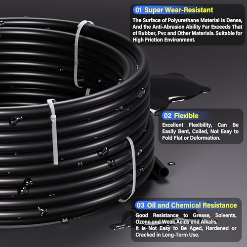 TAILONZ Black 1/4" OD Nylon Air Brake Hose 60M/200ft - Image 3