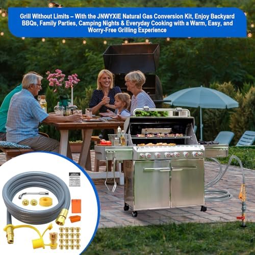 5249 Natural Gas Conversion Kit for Blackstone Grill 28" 36" Griddle,for Blackstone Natural Gas Conversion Kit w/10 FT Natural Gas Hose,Silicone Grill Tool Mat,Grease Cup Liner,3/8" Quick Connect Etc. - Image 4
