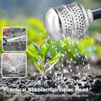 Metal Gentle Flow Watering Soaker Sprinklers, 2 Pcs Bubbler Sprinkler Heads, Aluminum Alloy 3/4-15Nh Thread Diffuser Flood Nozzles with Filter Screens & Sealing Tape for Garden, Yard - Image 3