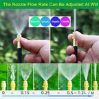 360 Curved Garden Automatic Irrigation System, Bendable Drip Irrigation Kit Automatic Irrigation System for Garden, Adjustable Bendable Nozzle Copper Sprayer, for Garden, Yard, Lawn (49.2 FT Set) - Image 3
