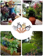 Pack of 4 Large Owl Shaped Ceramic Plant Watering Stakes Automatic Drip Irrigation Spikes for Indoor Outdoor Garden Deco - Image 3