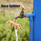 Zopsc 4 Way Brass Hose Splitter for Garden Faucet - Image 2