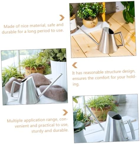 Stainless Steel Watering Can 900ml Vintage Silver Indoor Plants - Image 5