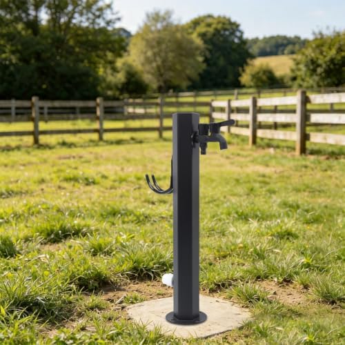 Outdoor Stainless Steel Water Column Garden Water Tap, 23.6in Tall Hose Stand with Side/Bottom Inlet Faucet, Freeze Proof Vertical Water Hydrant for Exterior Patio Backyard Lawn (Hexagonal Shape) - Image 5