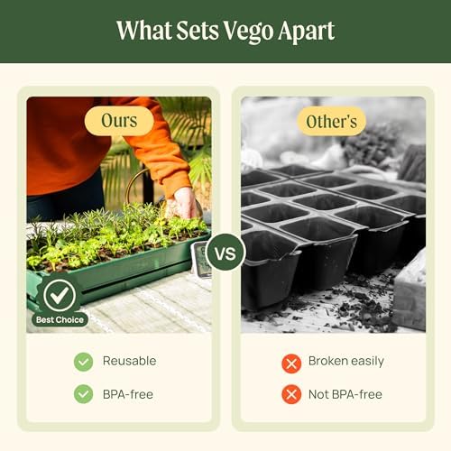 Vego garden 3-in-1 Plant & Pop Board Seedling Popper Tool, 10" x 20", Works Perfectly with Stackable Seedling Trays - Image 5