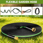 Garden Hose 100 ft Flexible Non-Expandable Water Hose Kink-Free Lightweight Leak-Proof High Pressure Durable Outdoor Portable Fabric Hoses Pipe with 3/4” Sturdy Fittings for Yard Lawn Car Wash - Image 5