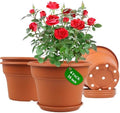 Pottiffe Plant-Pots-Planters-Indoor-Outdoor, 16 inch 4 Pack Terracotta by Pottiffe