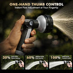 RESTMO Garden Hose Nozzle Heavy Duty, Thumb Control Metal Sprayer Nozzle - Image 3