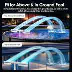 Tomshine Rechargeable Pool Fountain with Lights, 42 RGB LED Effects, 360° Rotating Dual Spray Waterfall, 1800mAh IP68 Submersible Floating Sprinkler Cooler for Above/Inground Pools Accessories - Image 5