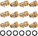 Garden Hose Repair Connector with Clamps, compatible with the 3/4" or 5/8" Garden Hose Fitting(6 Set (US Standard)) by Unknown