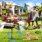 Standing Misters for Outside Patio - 5.3FT Stand Misting System for Cooling Outdoor Areas, Easy to Install & Maintain, 4 Adjustable Nozzles for Custom Coverage, Durable for Backyard Use - Image 3