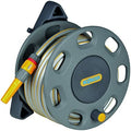Hozelock - Wall-Mounted 30m Hose Reel with 15m Hose : Easy-to-Install Wall-Mounted Hose Reel with Handle, Complete with Hose Guide, Nozzle, Fittings and Accessories [2422R0000] by Hozelock