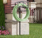 Garden Hose Holder with Storage Basket - Heavy-Duty Freestanding Hose Organizer, Black Powder-Coated, Detachable Design Holds 150FT Hose, Includes Assembly Tools for Lawn, Yard, and Garden - Image 6