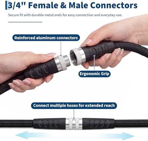 Garvee 100 FT Non-Expandable Garden Hose, Lightweight Water Hose - Image 3