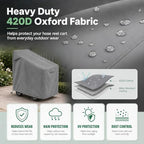 Hose Reel Cart Cover 420D Buckle Vent Handles Fit - Image 2