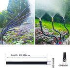 10 Pack Adjustable Misting Nozzle Low Pressure with Misting System Nozzle Extension 8mm Flexible Misting Extended Pole, Atomization Sprayer Nozzle Extensions(Size:90cm) - Image 5