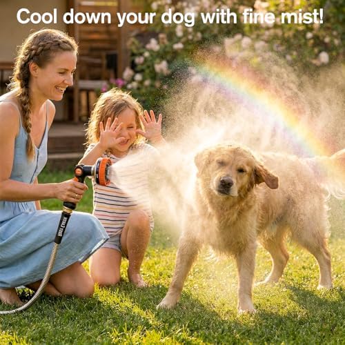 Rosy Earth Garden Hose Nozzle, 3.5" Ultra-Wide Metal Sprayer Orange 2PCS - Image 7