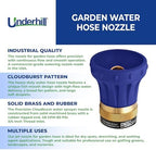 Underhill Precision Cloudburst Garden Water Hose Nozzle, Sprayer, 48 GPM 80 PSI, 3/4-Inch Thread Inlet, Heavy-Duty Brass and Rubber, HN4800 - Image 3