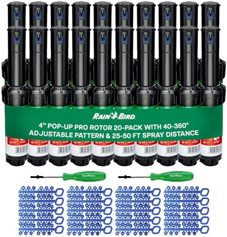 Rain Bird 5000 Rotor with Nozzle Tree 4 Pack + Rotor Screwdriver Tool by RainBird