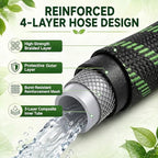 Garden Hose 25 FT, Non-Expanding Water Hose with 10 Pattern Spray Nozzle - Image 4