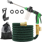 Pressure Washer Nozzle Original New & Improved,Adjustable High Pressure Hose Nozzle with 360° Rotating, Outdoor Cleaning Tool For Garden Hose Car Washing (T8+ kettle + 34ft telescopic hose) by Unknown