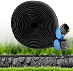 Flat Soaker Hose for Garden Beds, 1/2" Linkable Consistent Drip Irrigation Hose Save 80% Water, Leakproof Heavy Duty Double Layer Sprinkler Hose Black (25ft) by MYSHAKER+-+Your+Water+Goal