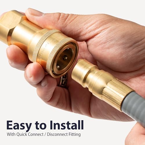 25 FT 1/2 Inch ID Natural Gas Hose with 1/2 Inch Female Flare x Male Quick Connect Plug, Low Pressure Gas Line for Generator, Grill, Patio Heater, Pizza Oven - Image 5