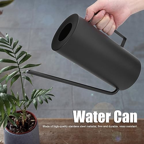 belupai 1.5L Stainless Steel Watering Can, Black Metal Long Spout Sprinkle Pot Garden Plants Water Container with Handle for Indoor Outdoor Flowers Plants Bonsai Irrigation Tool - Image 6