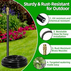 100FT Drip Irrigation Kit, 32 360° Copper Nozzles, Garden Watering System - Image 6