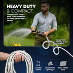 TITAN Garden Hose 30FT - 304 Stainless Steel Metal Water Hose, Flexible, Kink-Free, Lightweight, Durable, Crush Resistant Fittings, Easy to Coil, 500 PSI - Image 2