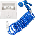 Dura Faucet DF-SA189-WT RV Exterior Quick Connect Spray Box Kit (White) by Dura+Faucet