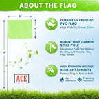 Fluorescent Lime Marking Flags 1000 Pack - 4x5x15 Inch Marker Flags for Outside - Markers For Lawn, Irrigation, Landscaping, Survey & Sprinkler Head Marking - Image 2