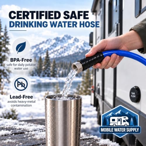 100FT Heated Water Hose for RV, -45°F Anti-Freeze RV Drinking Heated Hose - Image 5
