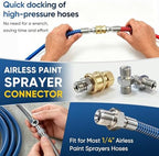 Airless Paint Sprayer Quick Connect Coupler, 1/4" Stainless Steel, 2-Pack - Image 4