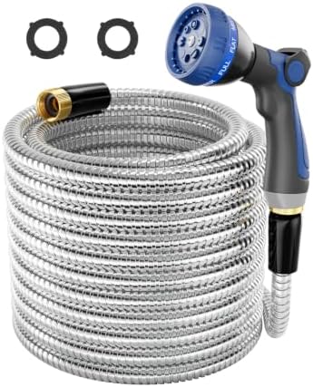 SPECILITE 1/2"x 50FT 304 Stainless Steel Metal Hose with Blue Nozzle by SPECILITE